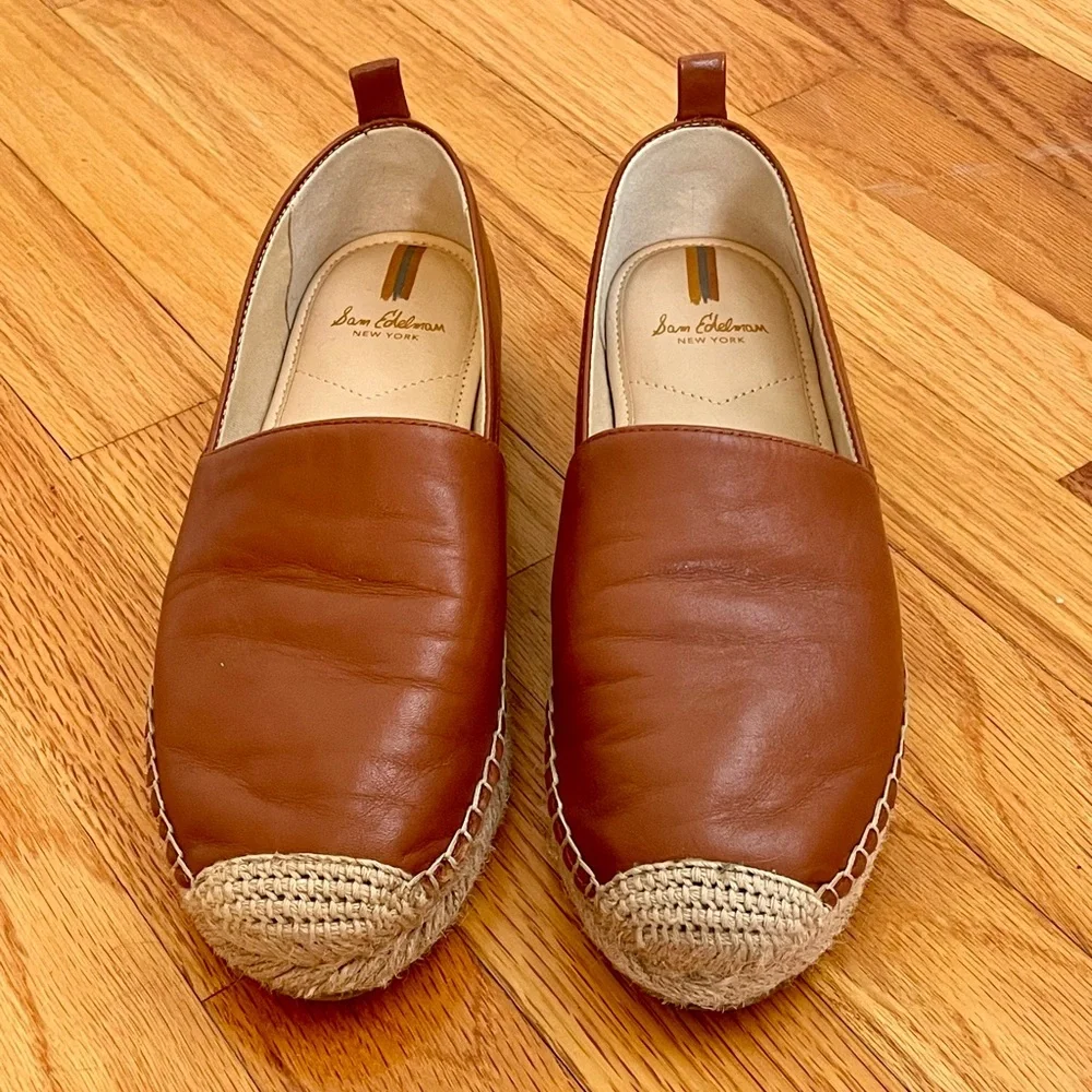 Sam Edelman Krista cognac leather espadrilles - Picture 2 of 8